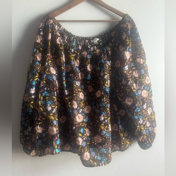 a.n.a - floral off shoulder peasant blouse - Picture 1 of 6